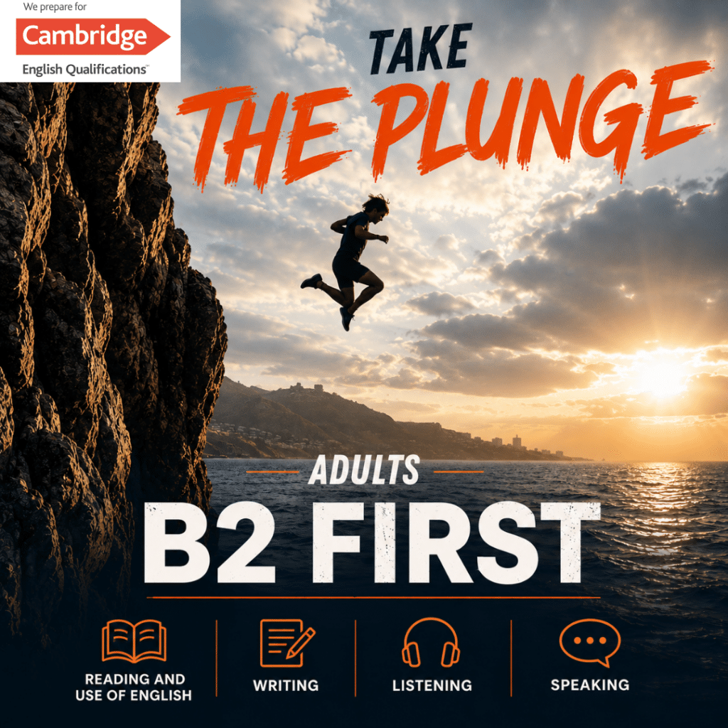 Curs de preparació Cambridge B2 First per a adults a Barcelona - Take the Plunge