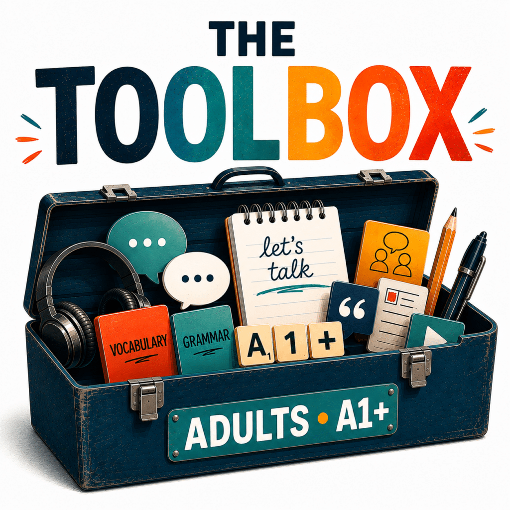 The Toolbox – A1+ English course for adults in Sabadell