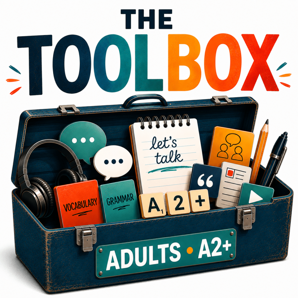 The Toolbox – A2+ English course for adults in Sabadell